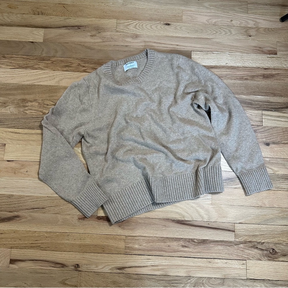 Soft Beige Crew Neck Sweater